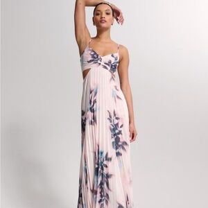 Abercrombie & Fitch Floral Maxi Dress in Pink and Blue